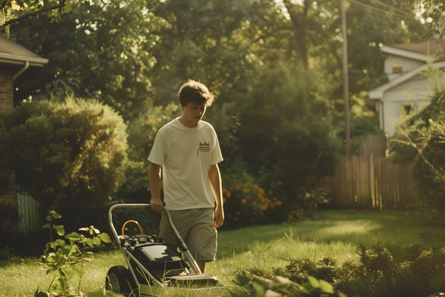 battery powered lawnmower