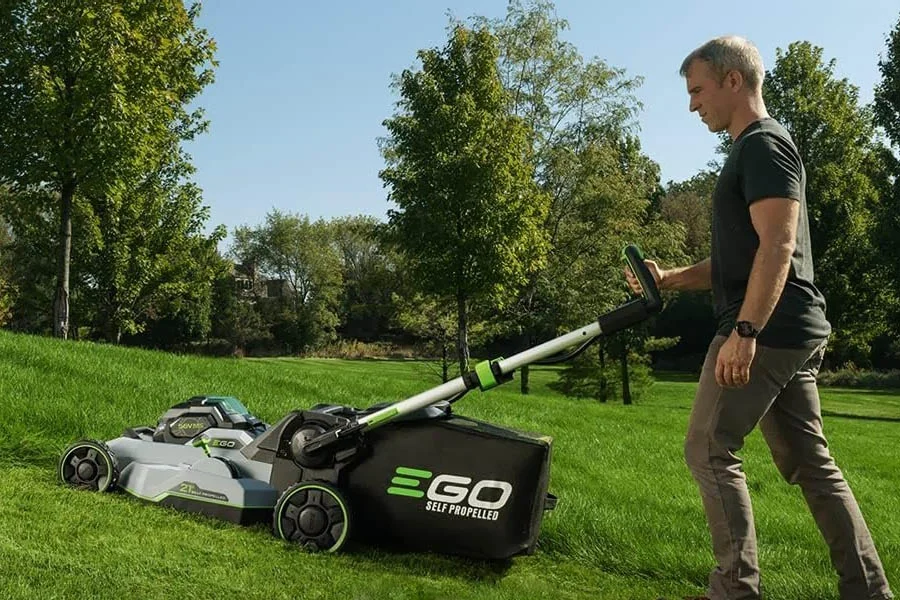 battery powered lawnmower